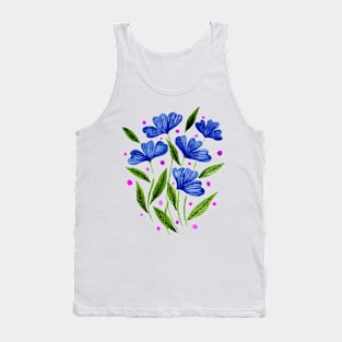 Cute florals - blue and green Tank Top